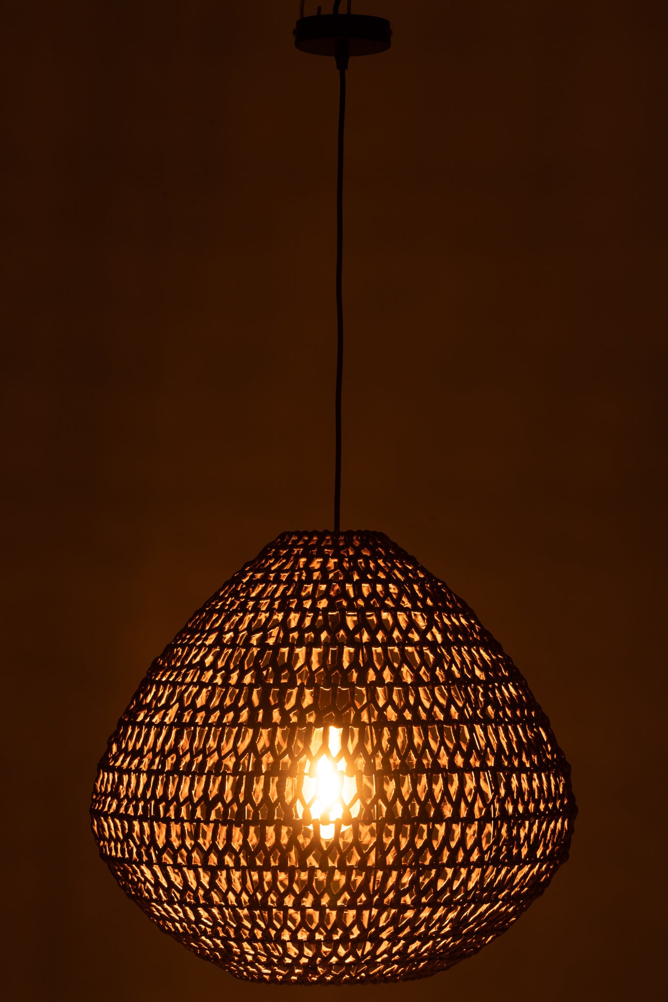 Hanglamp Metaal Getwist Donker Naturel J-Line