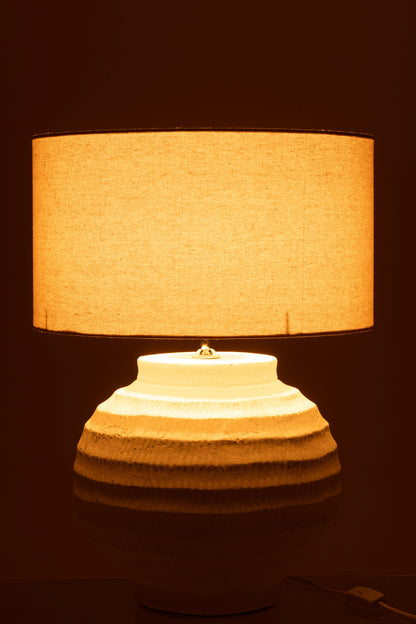 Tafellamp Terracotta Wit J-Line