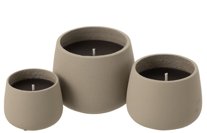 Buitenkaars Cyra Cement Grijs Large 48uur