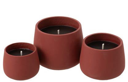 Buitenkaars Cyra Cement Rood Large 48uur