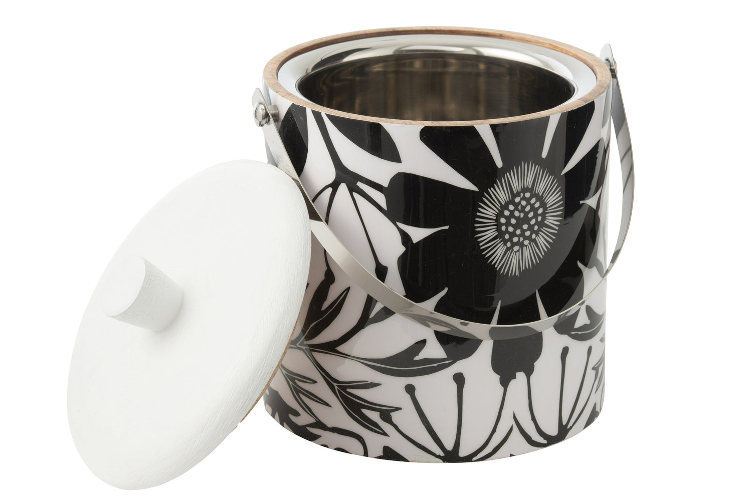 IJsemmer Bloemen Mangohout Zwart/Wit J-Line