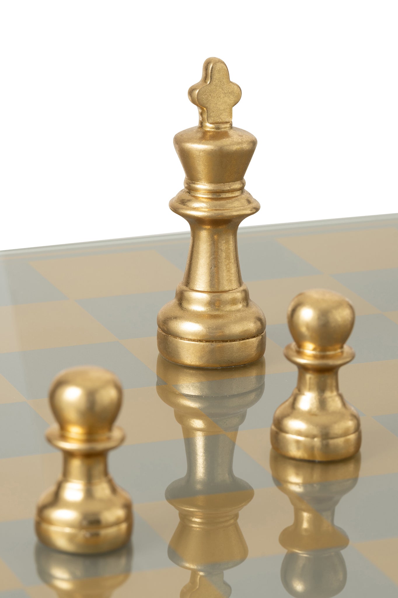 Schaakspel Plateay Polyresin Goudkleurig J-Line