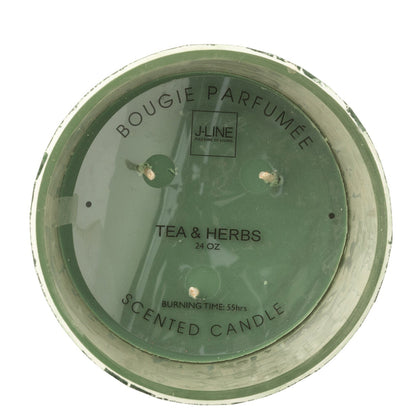 Geurkaars Spiegel Glas Groen J-Line