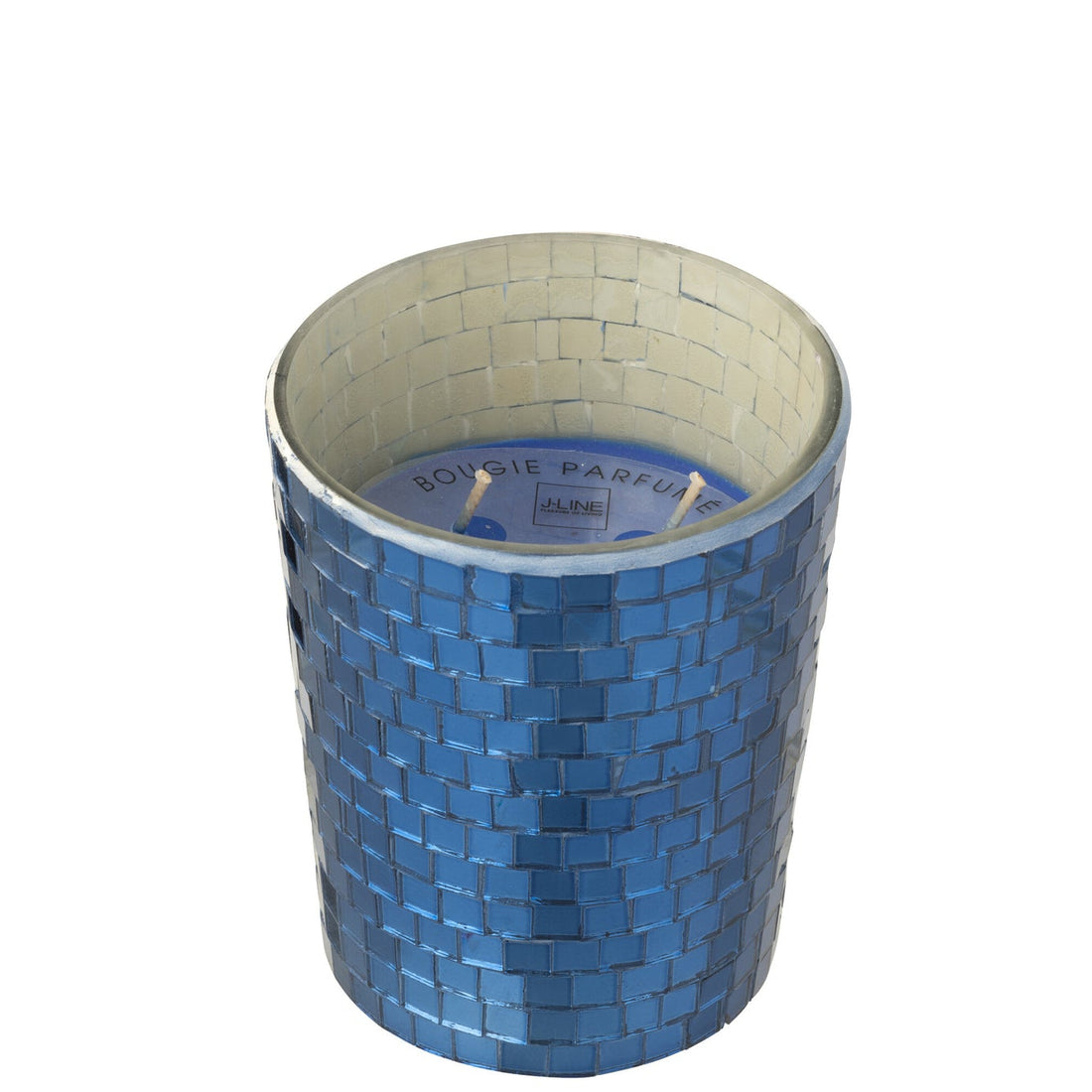 Geurkaars Spiegel Glas Blauw J-Line