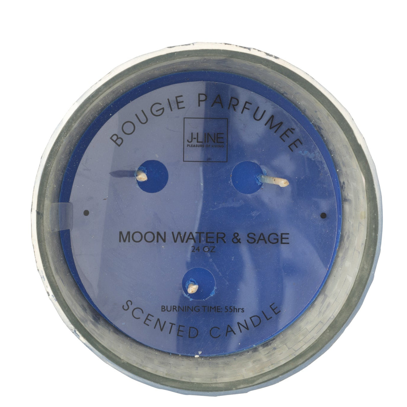 Geurkaars Spiegel Glas Blauw J-Line