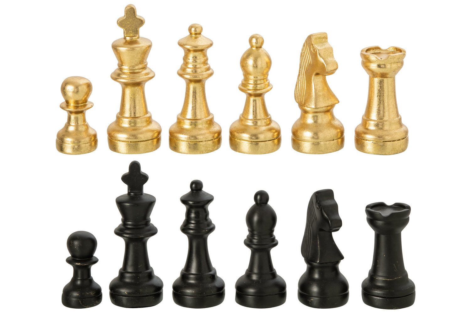 Schaakspel Plateay Goud/Zwart Polyresin J-Line