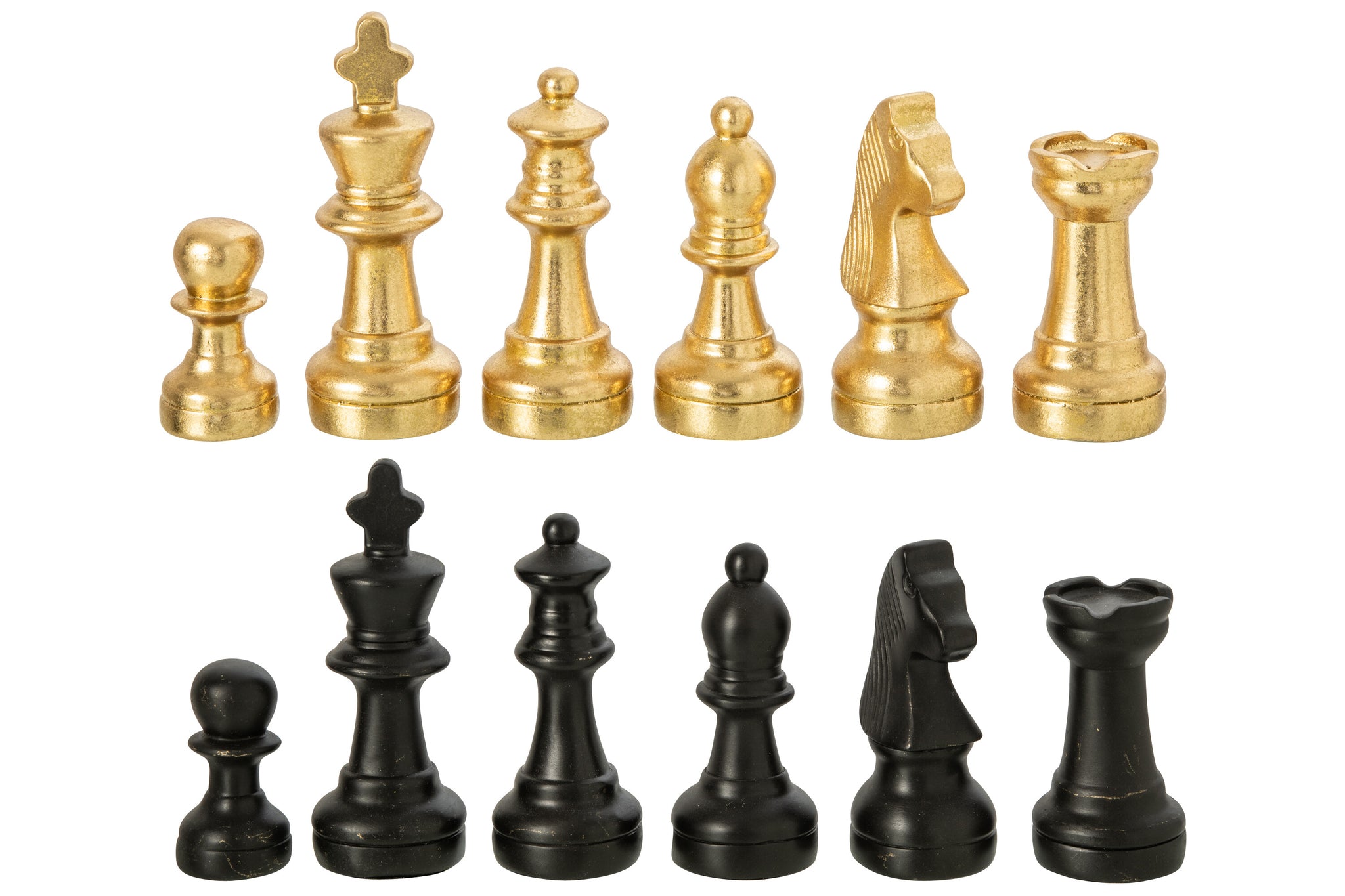 Schaakspel Plateay Goud/Zwart Polyresin J-Line