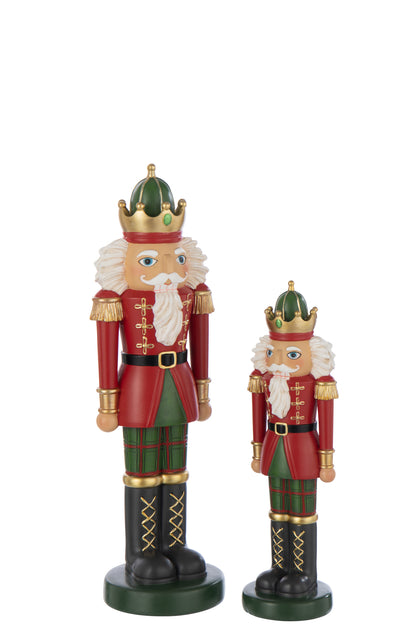 Notenkraker Op Voet Kalk Kerstrood/Donkergroen Large J-line
