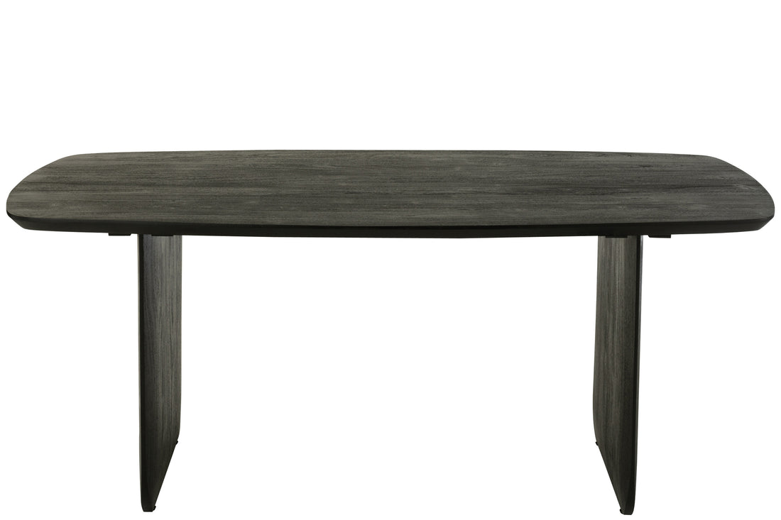 Eetkamertafel Acaciahout Zwart 190x100cm J-Line