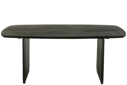 Eetkamertafel Acaciahout Zwart 190x100cm J-Line