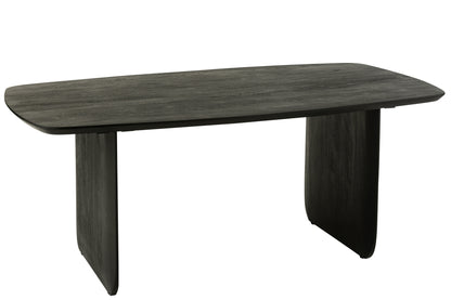 Eetkamertafel Acaciahout Zwart 190x100cm J-Line