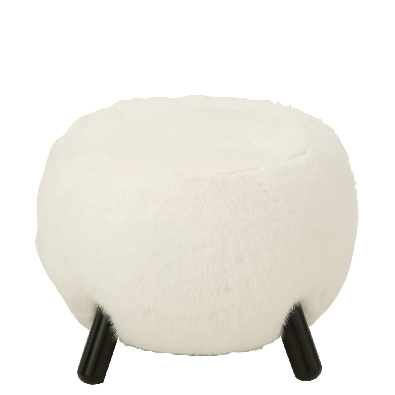 Krukje Wit met Houten Poten en Zachte Bontlook J-Line