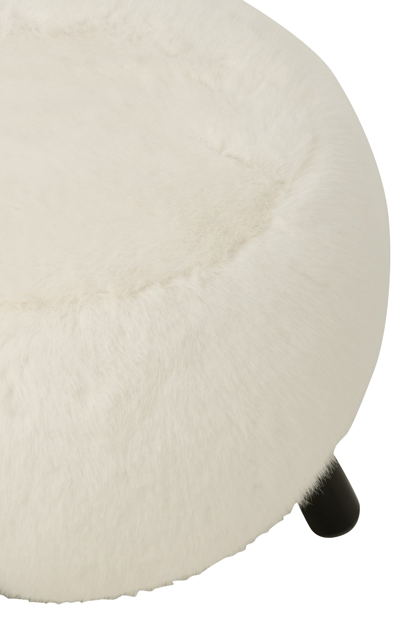 Krukje Wit met Houten Poten en Zachte Bontlook J-Line