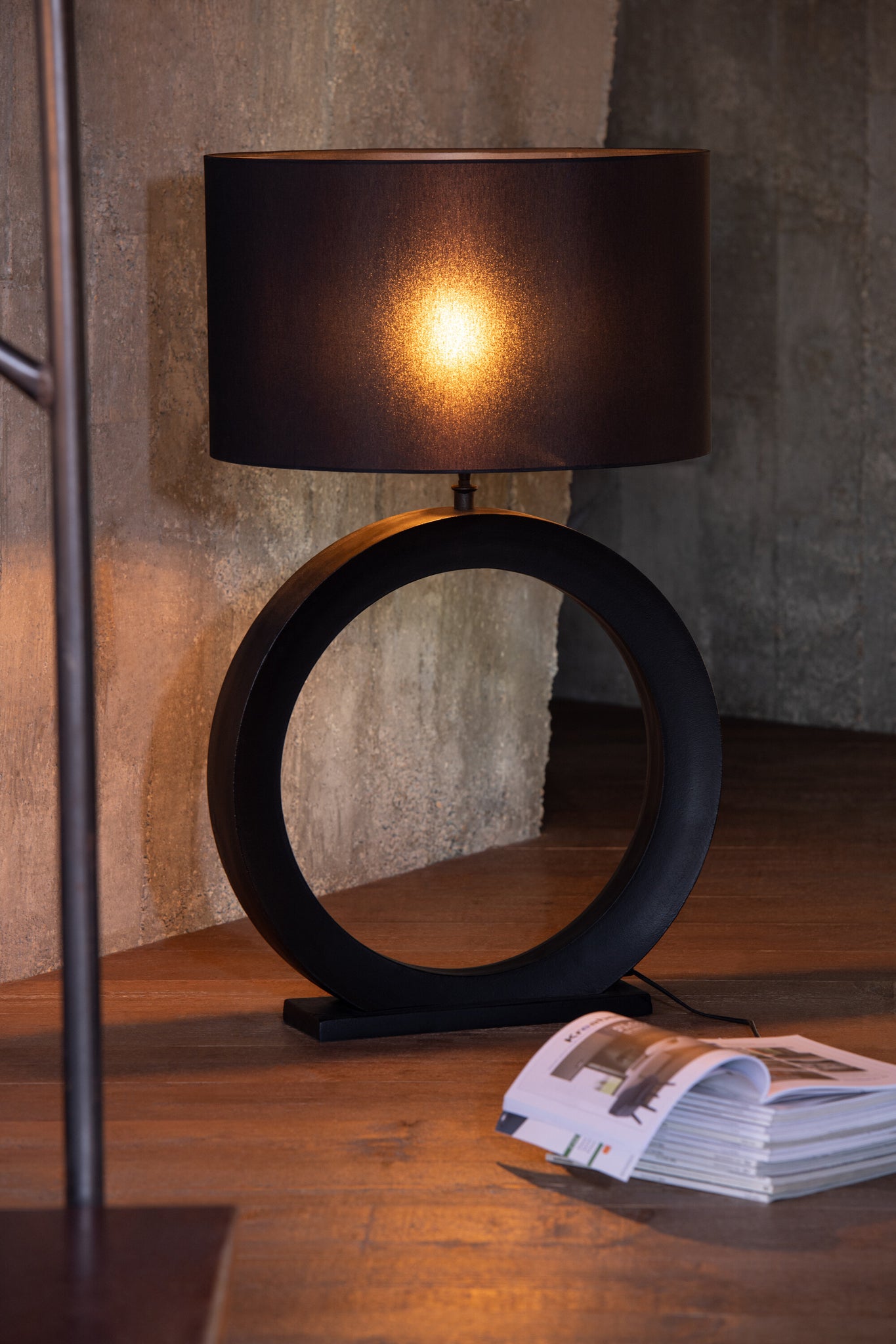 Tafellamp Lamp Rond Aluminium Zwart J-Line