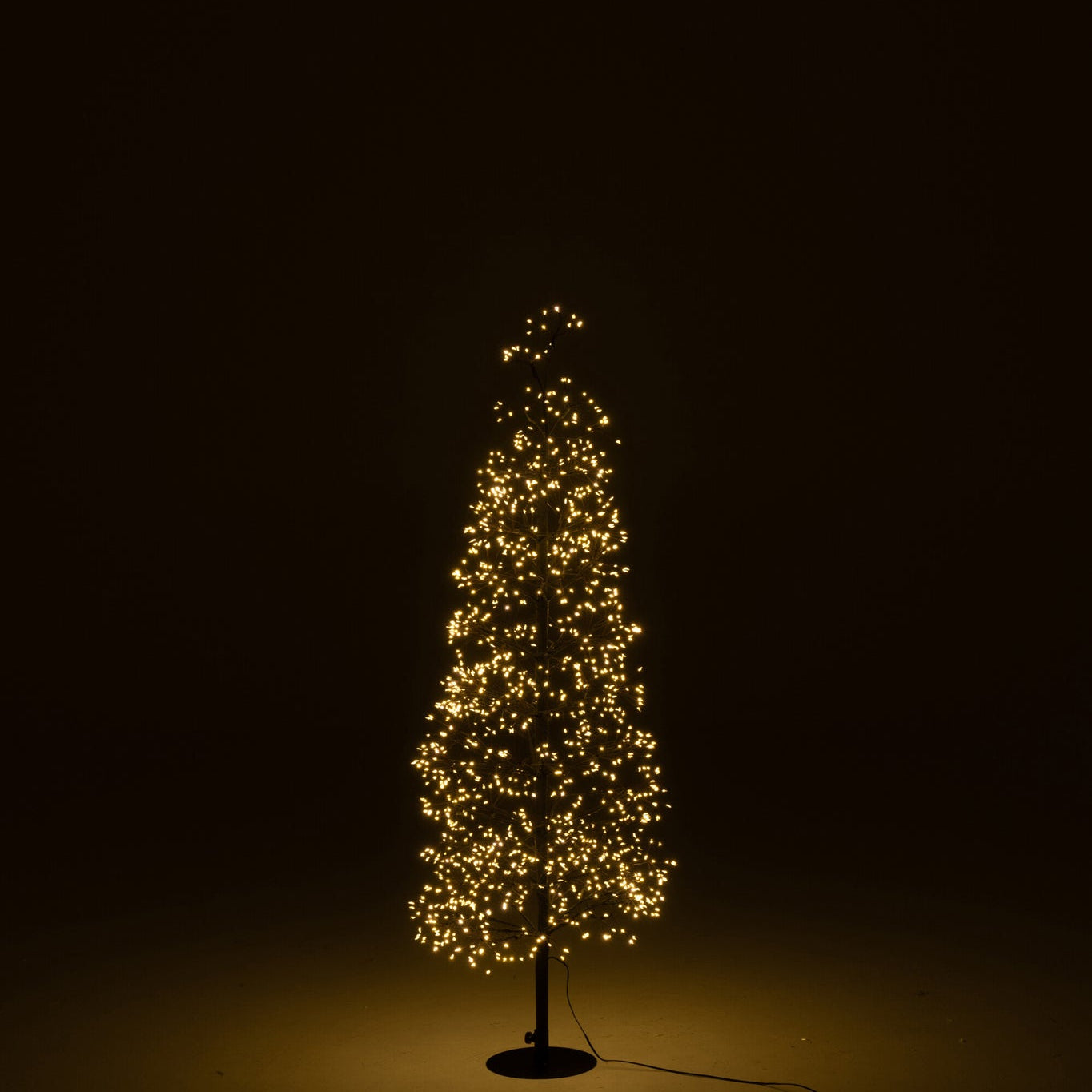 Boom Led Warm Witte Lichten Ijzer Zwart Medium H120cm J-line