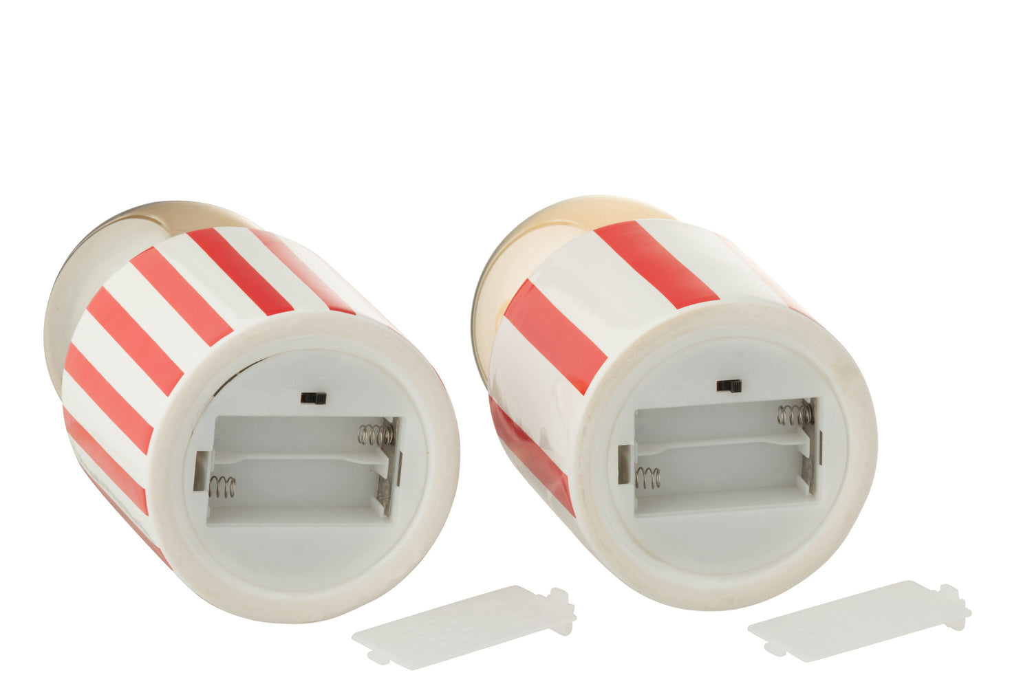 Tafellamp Gestreept Dolomiet Rood/Wit Assortiment Van 2 J-Line