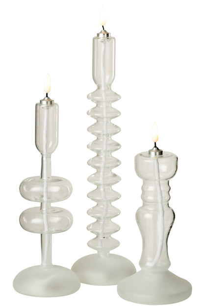 Led Kaars Glas Transparant J-Line