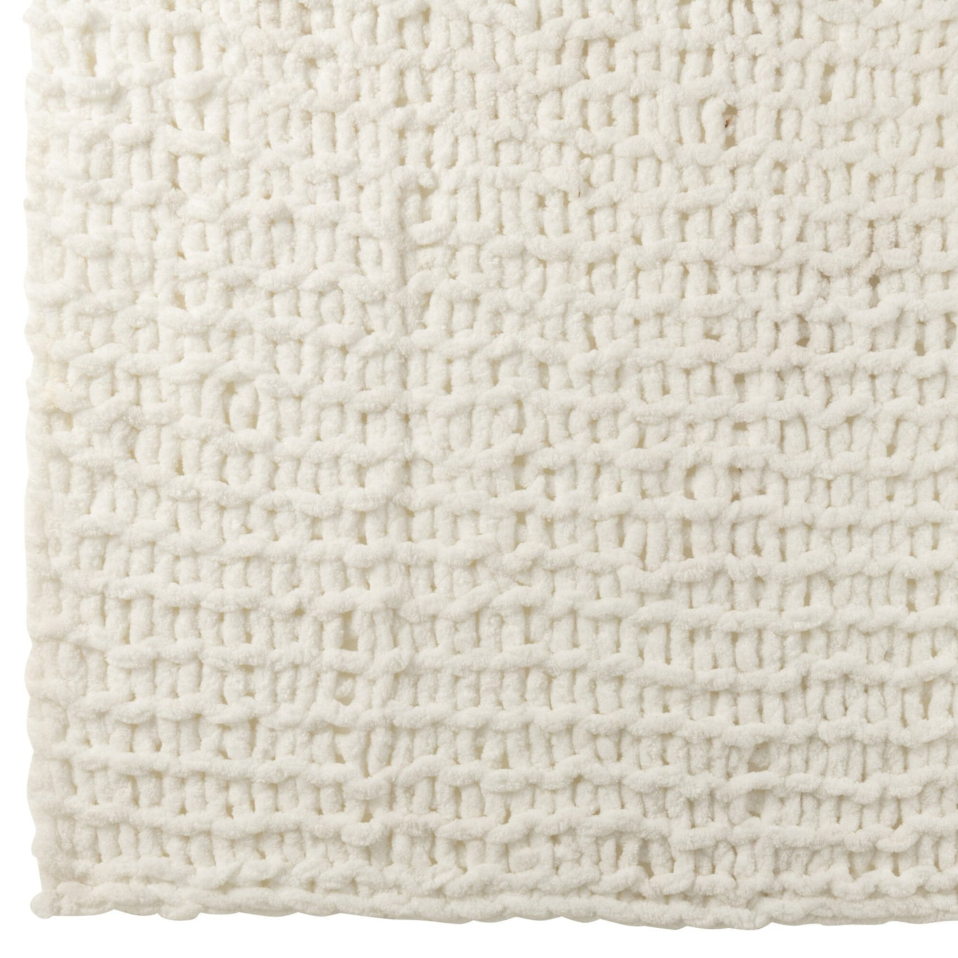 Deken Gebreeën Polyester Wit J-Line