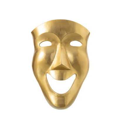 Wanddecoratie Abstract Masker Aluminium Goud Large J-Line