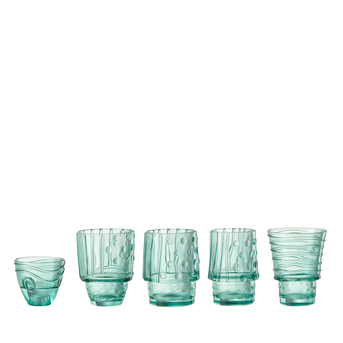 Stapelbare Vis Glazen Azuurblauw J-Line