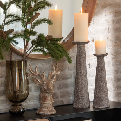 Kandelaars Bruin J-Line Set van 2