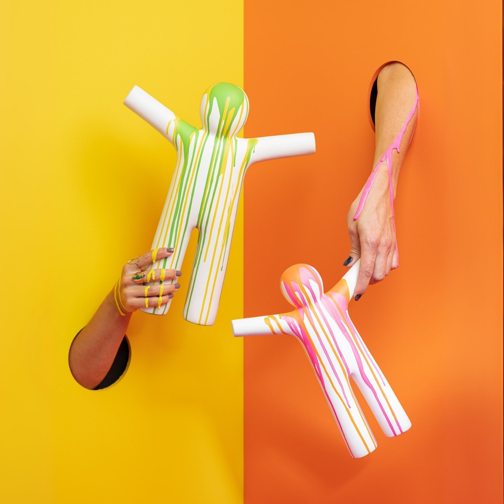 P’tit Maurice Paint Beeldje Multicolor Small J-Line Set van 2