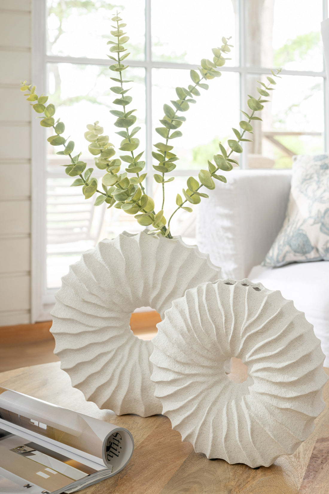 Vaas Keramiek Zandlook Wit Medium J-Line