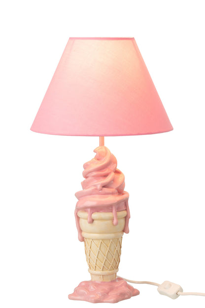 Lamp Ijsje Polyresin Roze/Beige J-Line