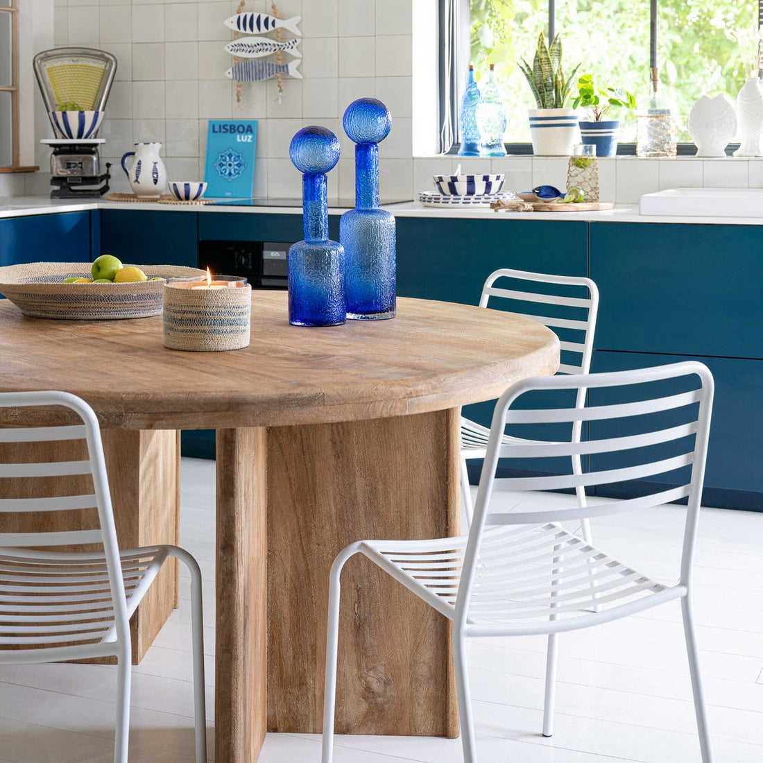 Eettafel Mangohout Naturel Dia 250cm J-Line