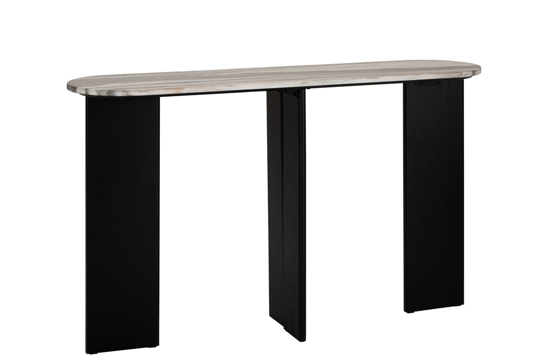 Console Mathilde Marmer Zwart/Grijs J-Line