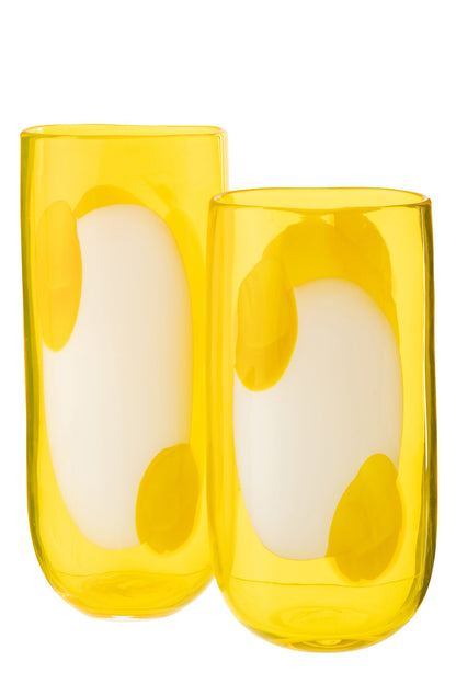 Vaas Mona Glas Transparant/Geel Large J-Line