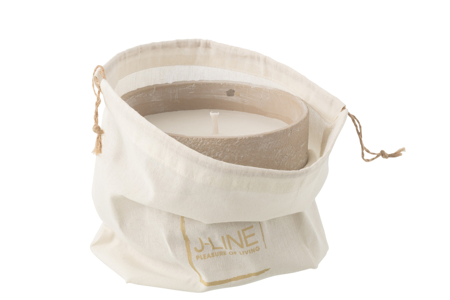 Buitenkaars 31h Rond Paraffine Lichtbeige Medium J-Line