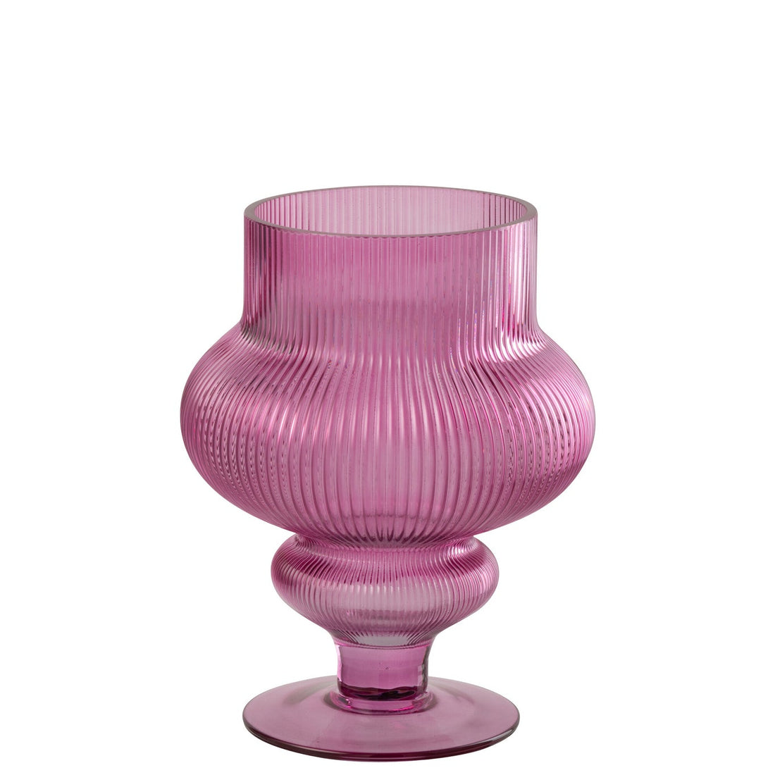 Vaas Ada Geribbeld Glas Fuchsia Small J-Line