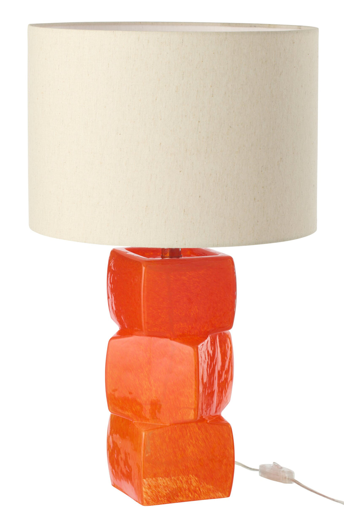Tafellamp 3 Kubussen Glas Oranje J-Line