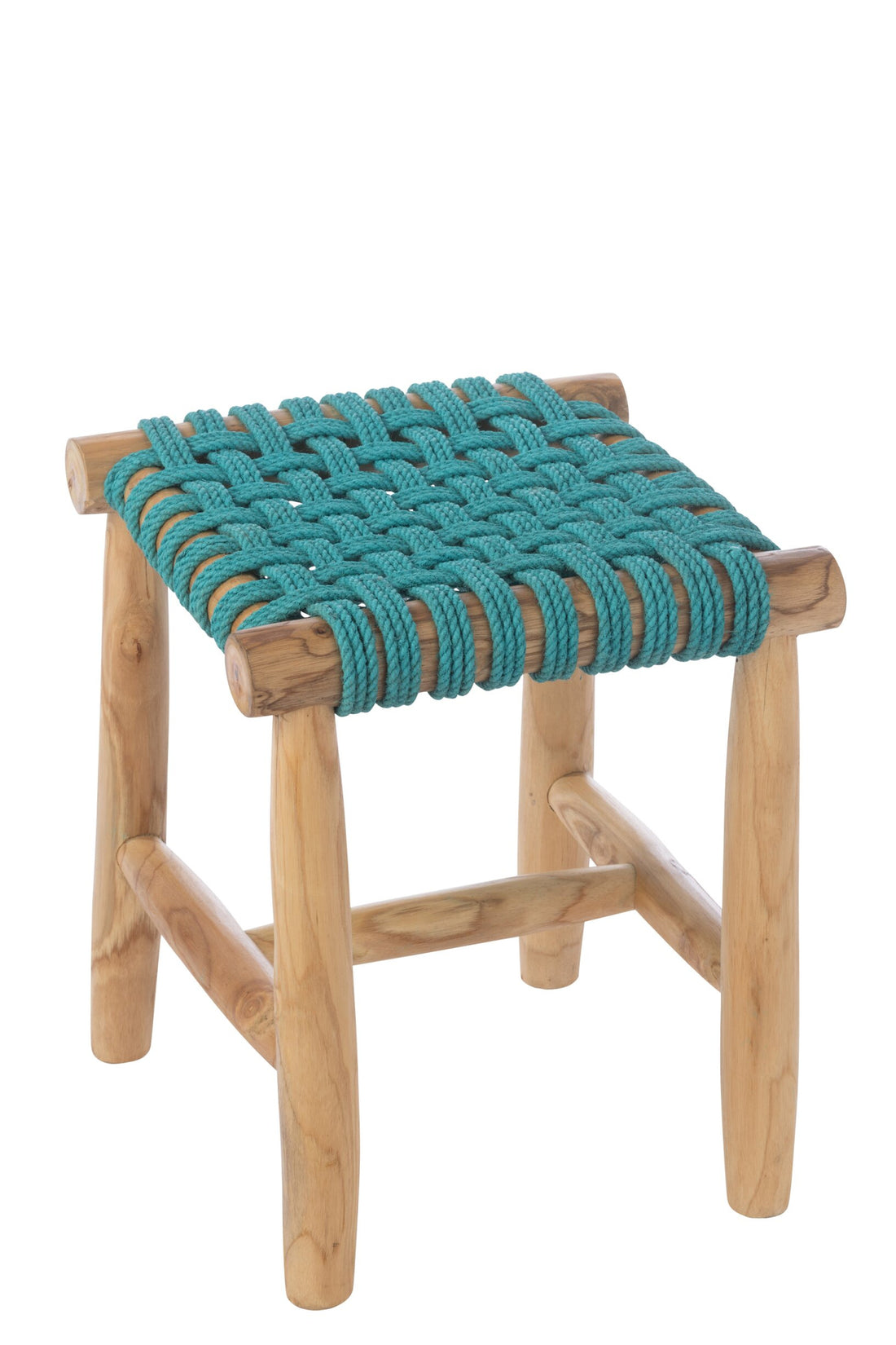 Kruk Teak Hout Turquoise J-Line