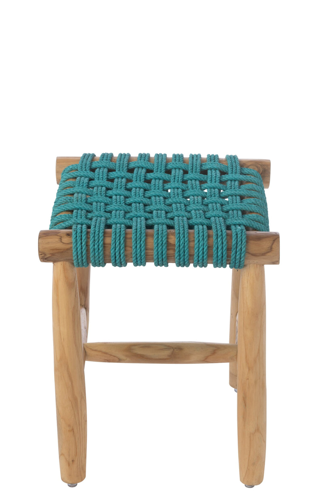 Kruk Teak Hout Turquoise J-Line