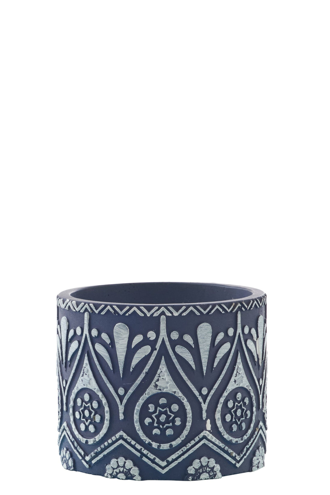 Outdoor Citronellakaars Blauw/Wit Medium J-Line