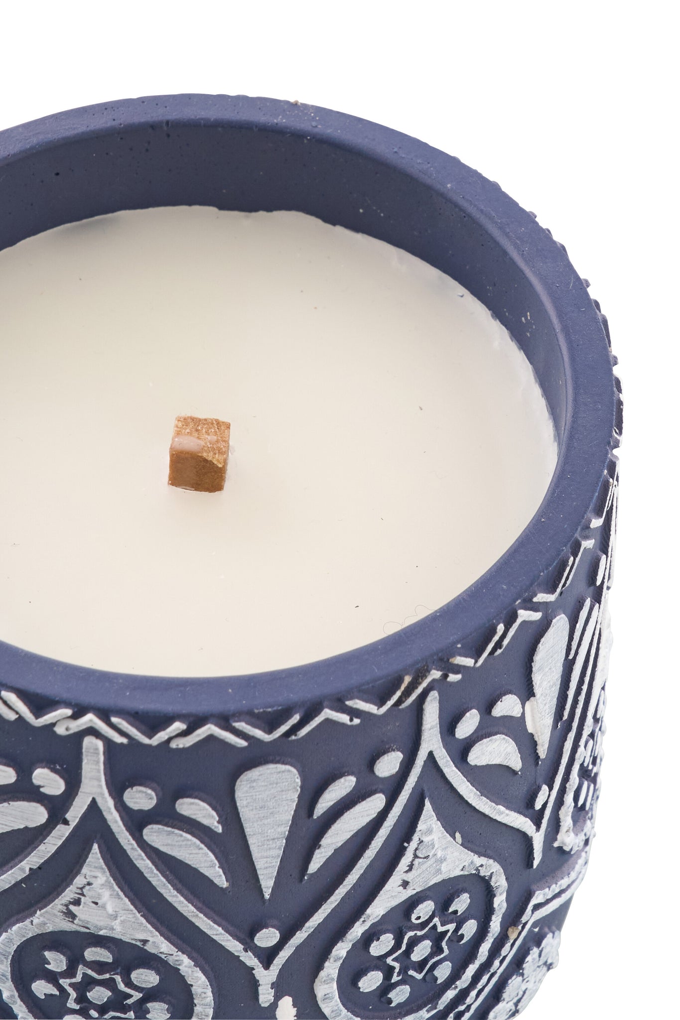 Outdoor Citronellakaars Blauw/Wit Medium J-Line