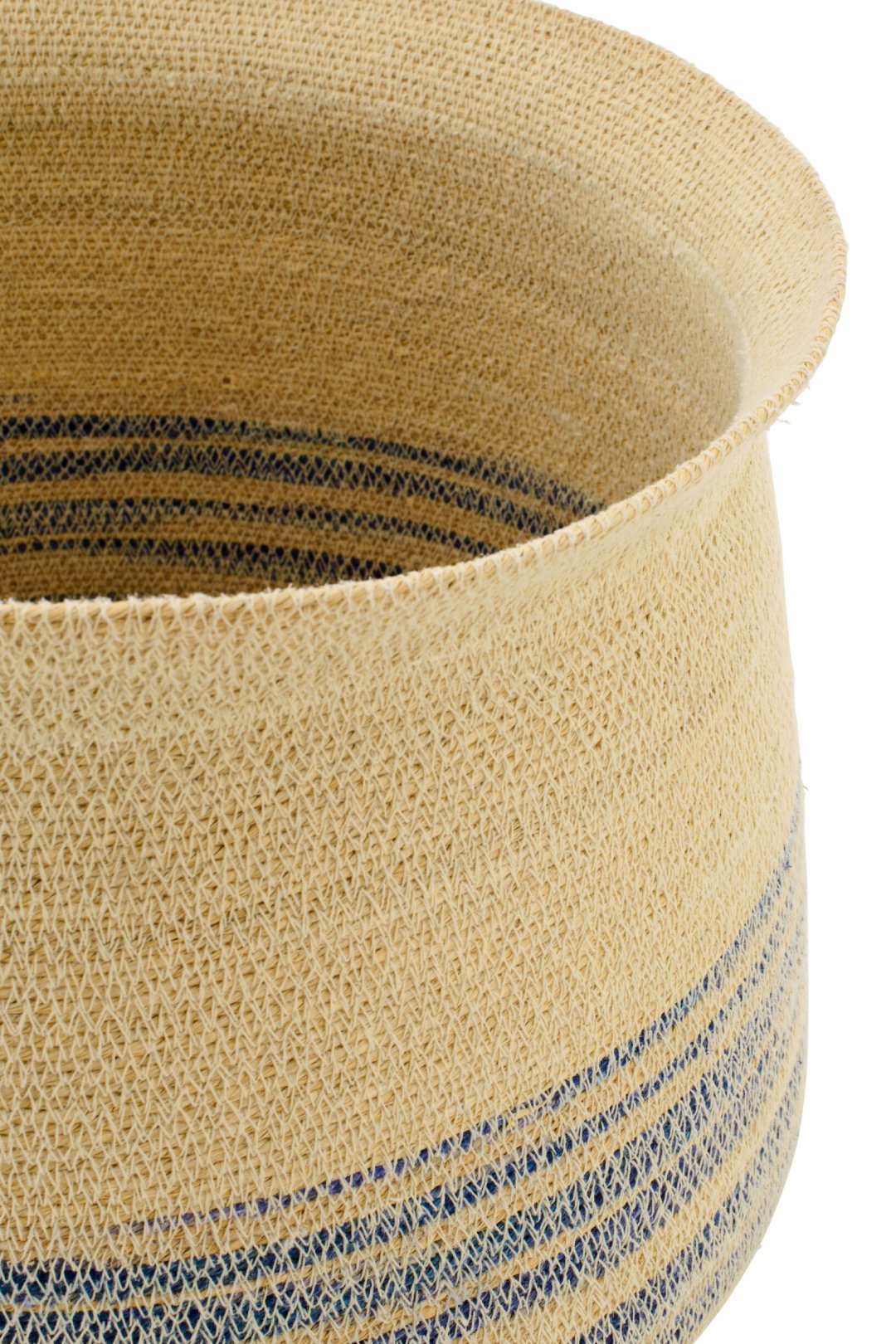Set Van 2 Mand Gestreept Zeegras Naturel/Blauw J-Line