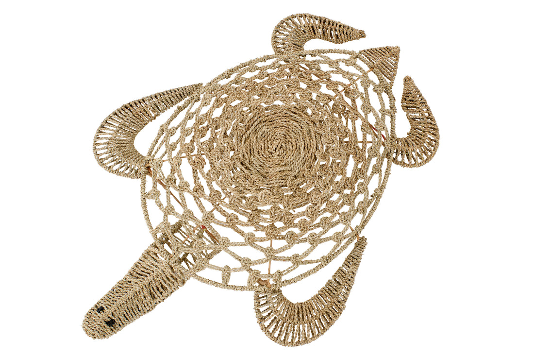 Wandobject Schildpad Zeegras Naturel Large J-line