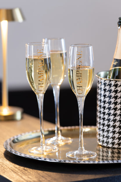 Champagneglas Transparant/Goud