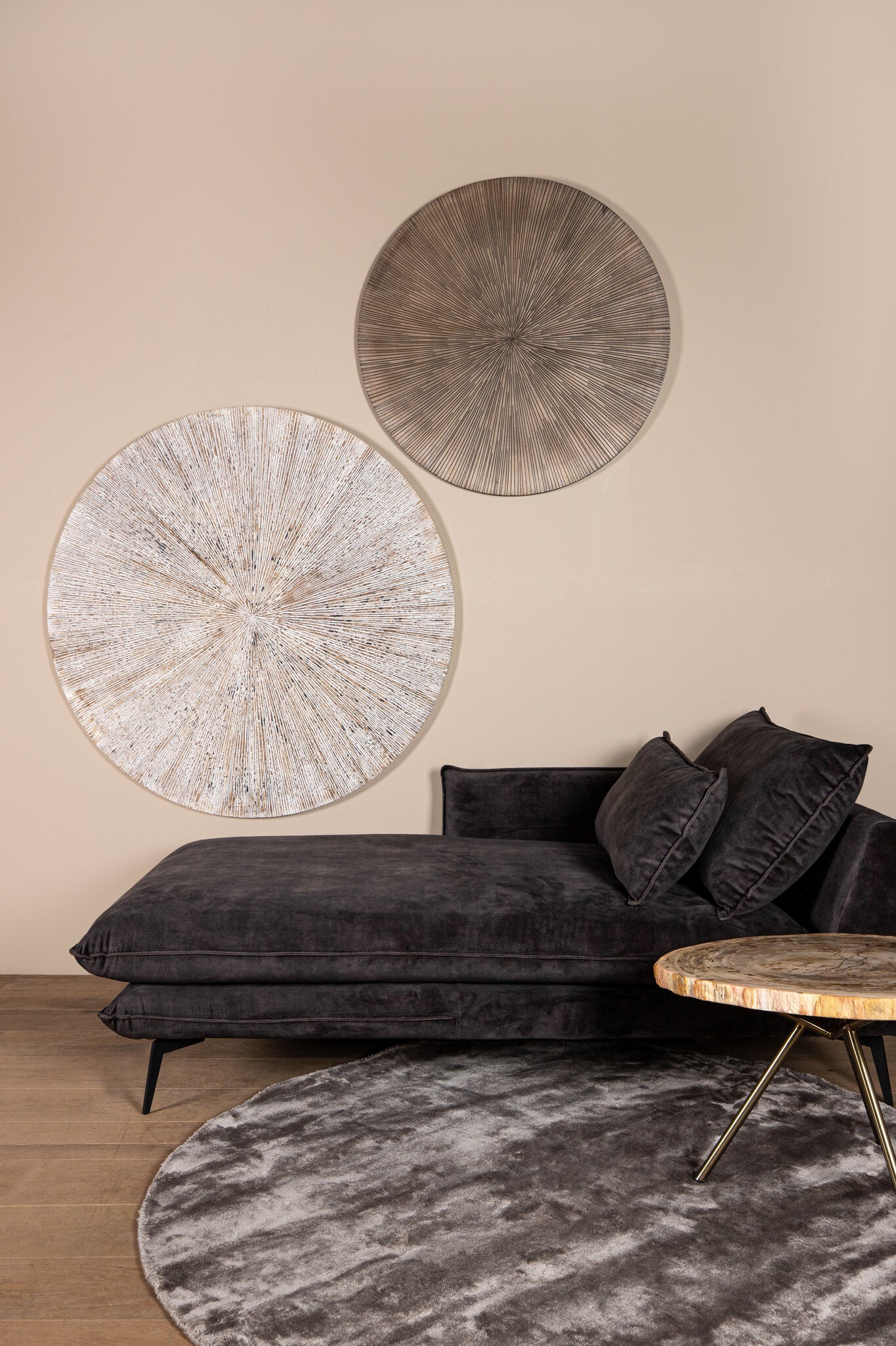 Wandpaneel Zapp Geribbeld Rond Wit Large PTMD