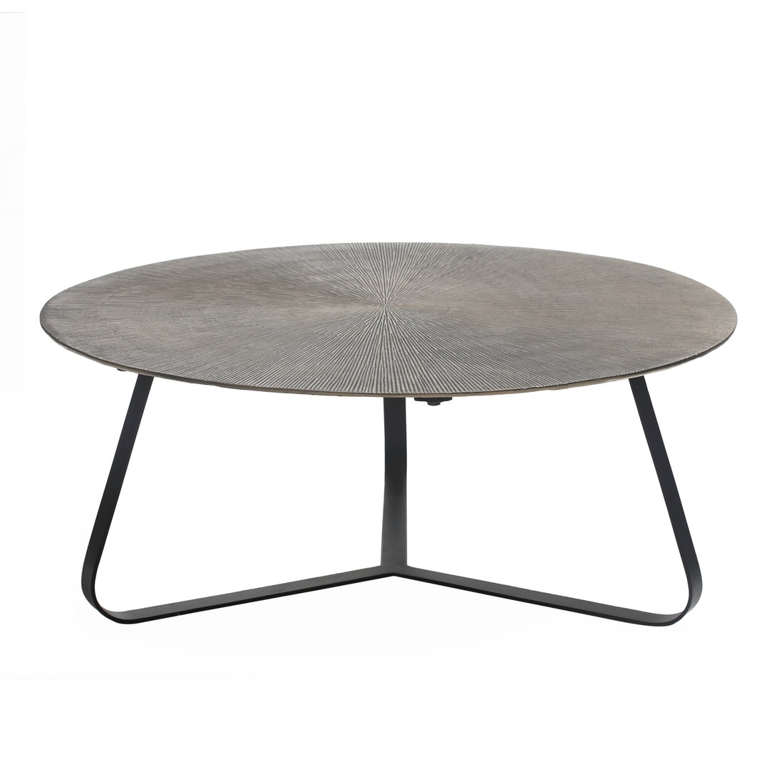 Kae Gold Alu Black Iron Round Coffee Table L PTMD