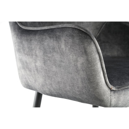 Barstoel Fal Low Velvet Antraciet Set Van 2 PTMD