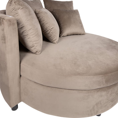 Fayen Fauteuil - Ø121x68cm - Velvet - Zand PTMD