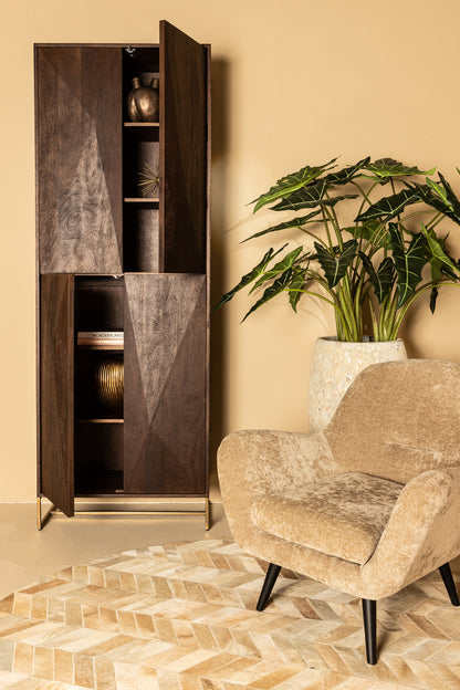 Fauteuil Donny Cream fauteuil black wooden legs PTMD
