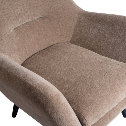 Fauteuil Donny Cream fauteuil black wooden legs PTMD