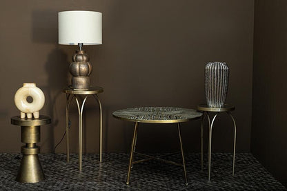 Rikka Gold iron fairy sidetable mirror top Set van 2 PTMD