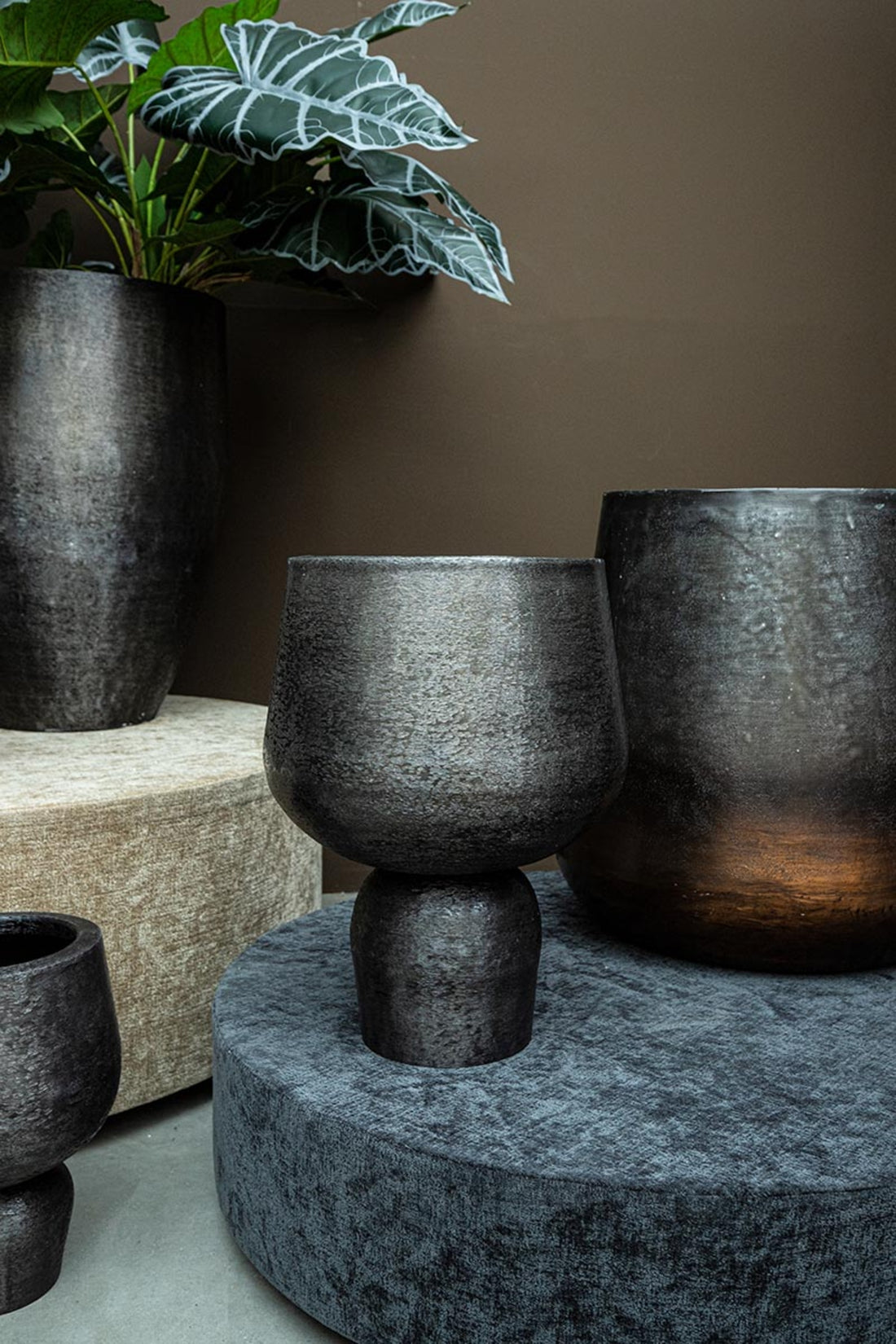 Nouska Black Aluminum Pot With Copper Bottom M PTMD
