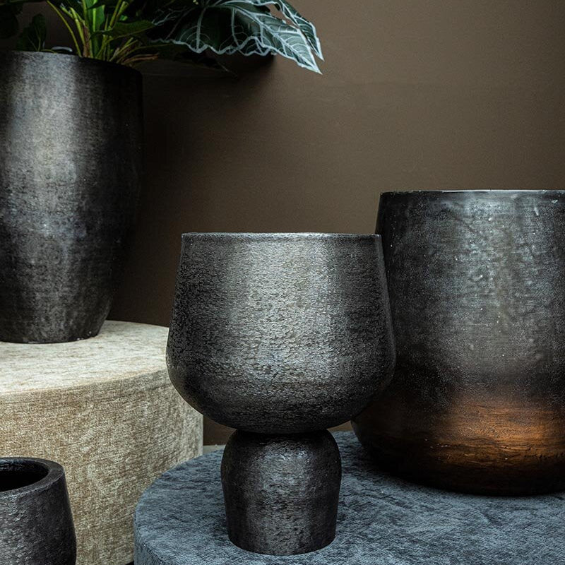 Nouska Black Aluminum Pot With Copper Bottom M PTMD